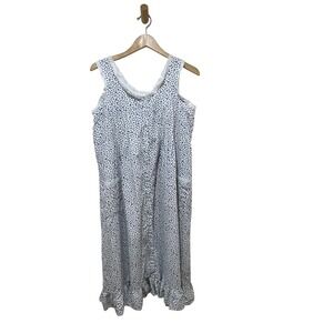 Silvercord Floral Nightgown Lace Trim Sleeveless Cottagecore Dress‎ Size M